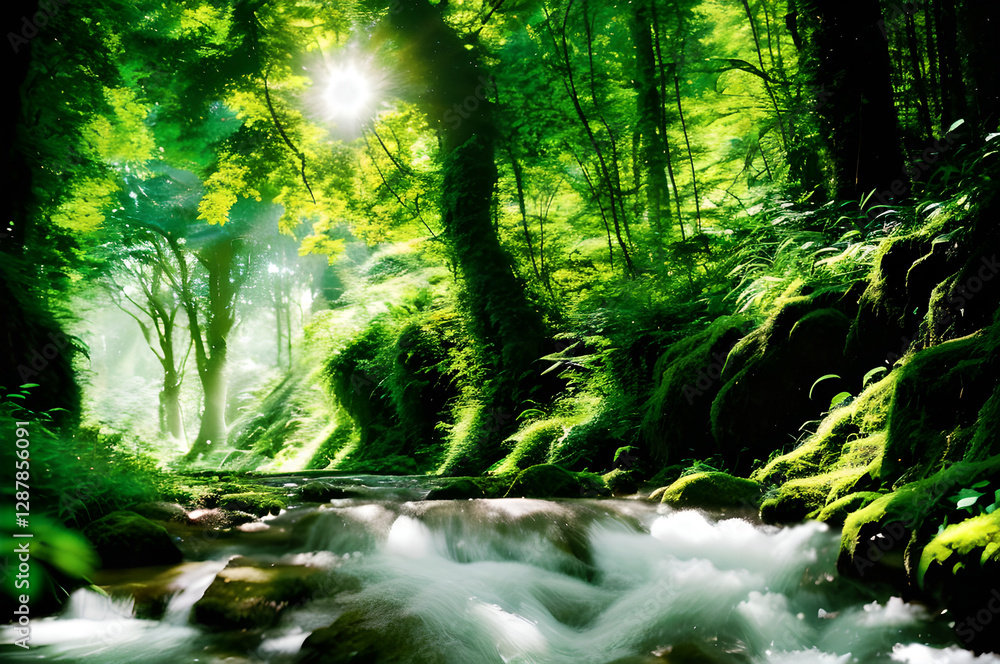 Obraz premium 夏の清流