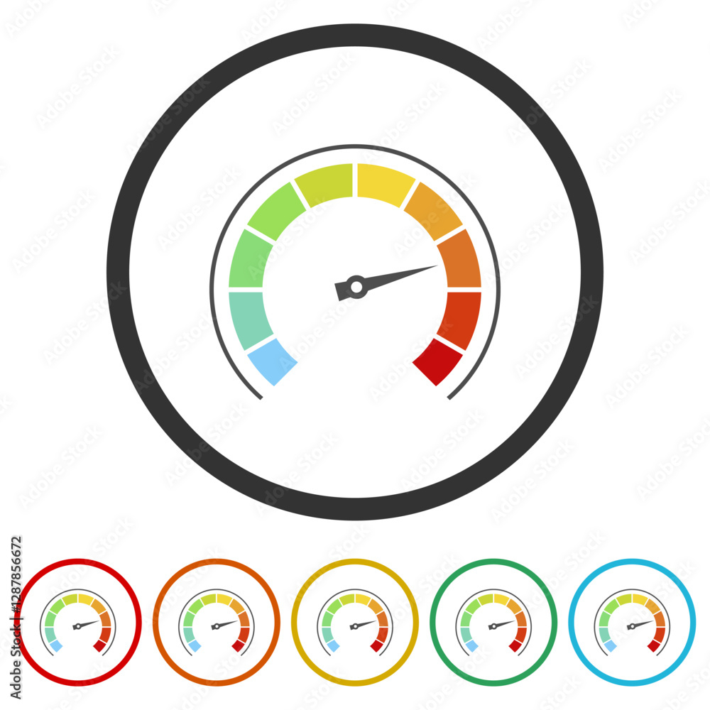 Pain scale icon. Set icons in color circle buttons Pain scale icon. Set icons in color circle buttons