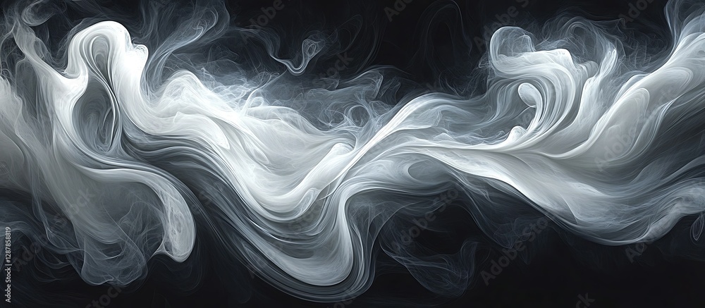 Obraz premium Abstract Smoke Patterns on Black Background