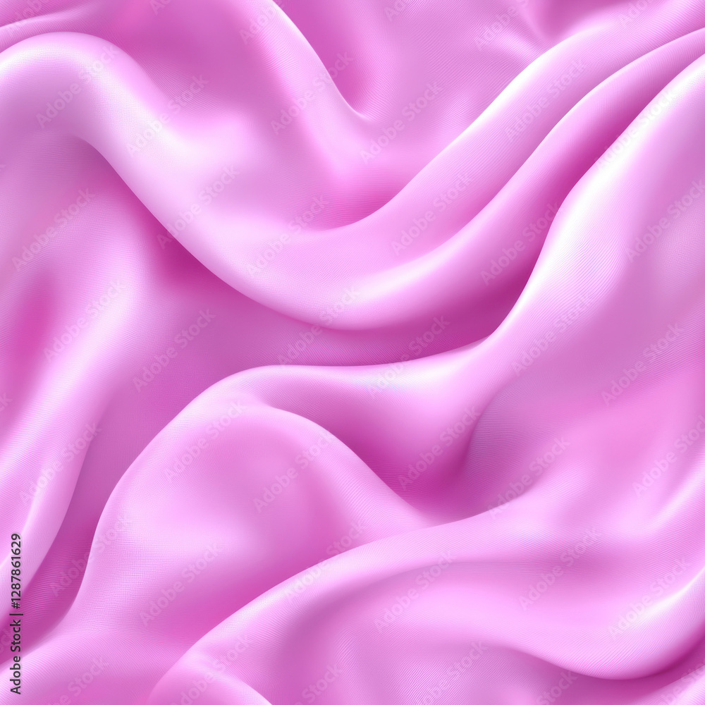 Fototapeta premium Pink fabric folds, curves, and ripples against plain, light background, creating an abstract pattern