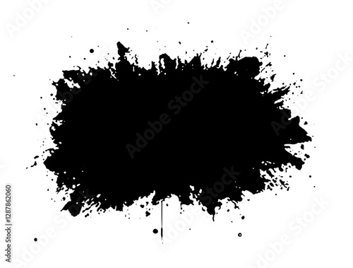 Vector Abstract Black Grunge Brush Icons With Aged Effect