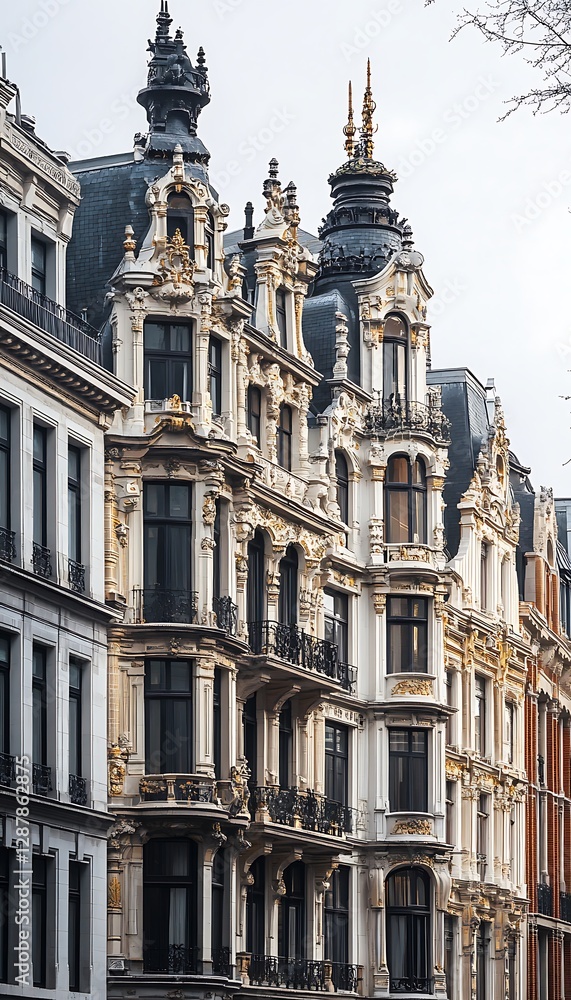 Fototapeta premium Ornate European Buildings Facade