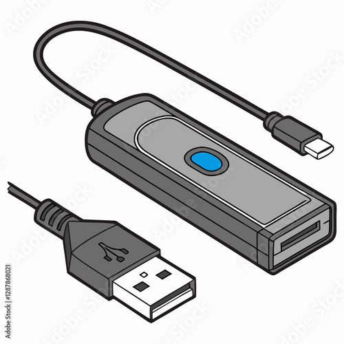 USB Flash Drive vector illustration