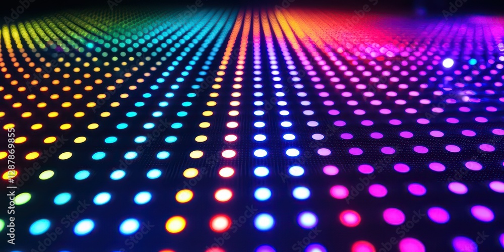 Fototapeta premium LED-inspired pixelated digital glow pattern