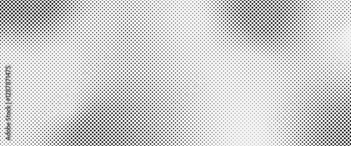 Halftone Polka Dot Pattern. Vector Grunge Pixel Texture. Abstract Duotone Background . Grid Gradient Overlay Retro Texture for Cartoon, Pop art, Manga, Anime Style, Poster