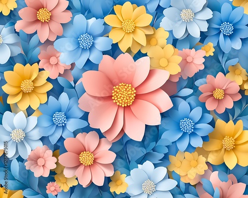 Wallpaper Mural Floral Paper Art Background Torontodigital.ca