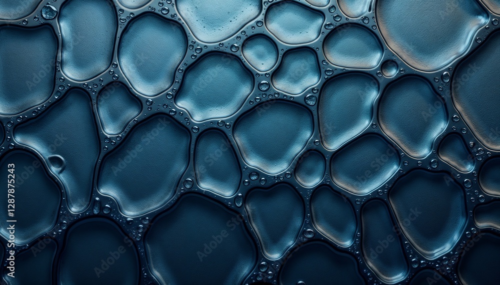 Abstract blue liquid bubbles texture background. Abstract blue liquid bubbles texture background.
