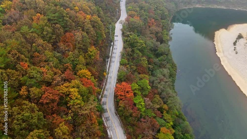 an autumn road