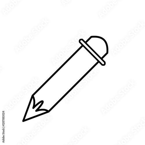 vector illustration of a pencil