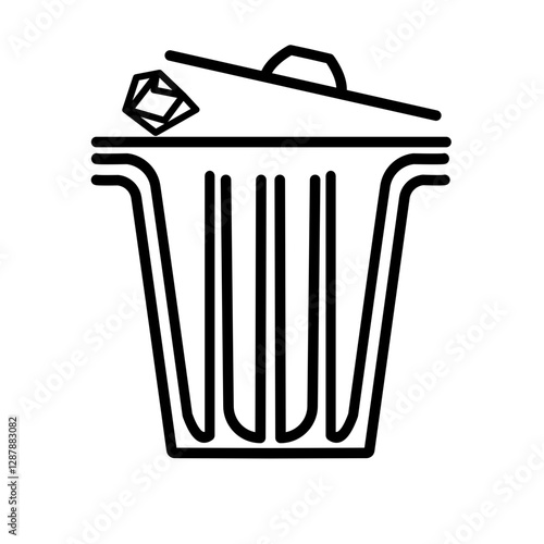trash can icon, throw