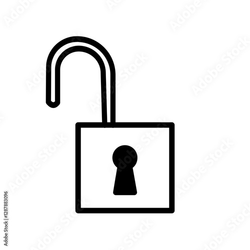 vector lock icon, unlock