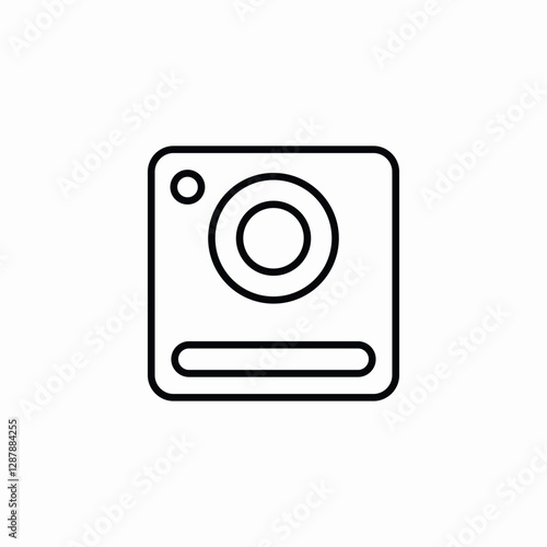 polaroid camera photo icon vector sign