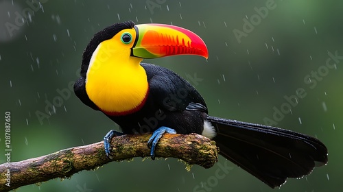 Toucan in rain forest