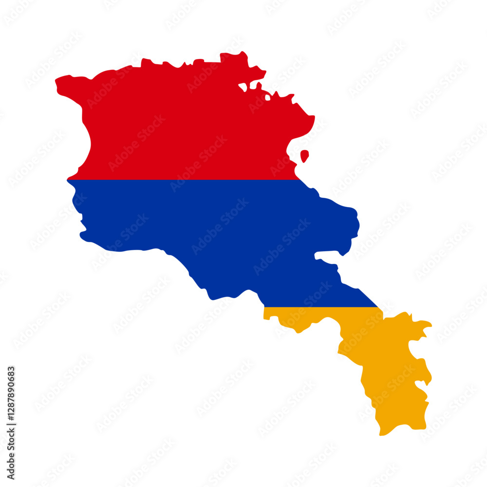 State borders country Armenia. Armenian border. Armenia map. Card silhouette. Banner, poster template. Independence Day. State borders country Armenia. Armenian border. Armenia map. Card silhouette. Banner, poster template. Independence Day.