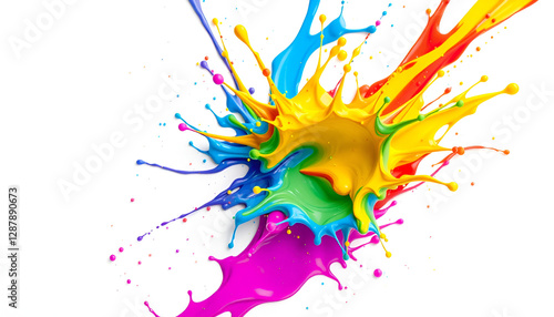 Vibrant Paint Splash in 8K Ultra HD for Desktop Wallpaper