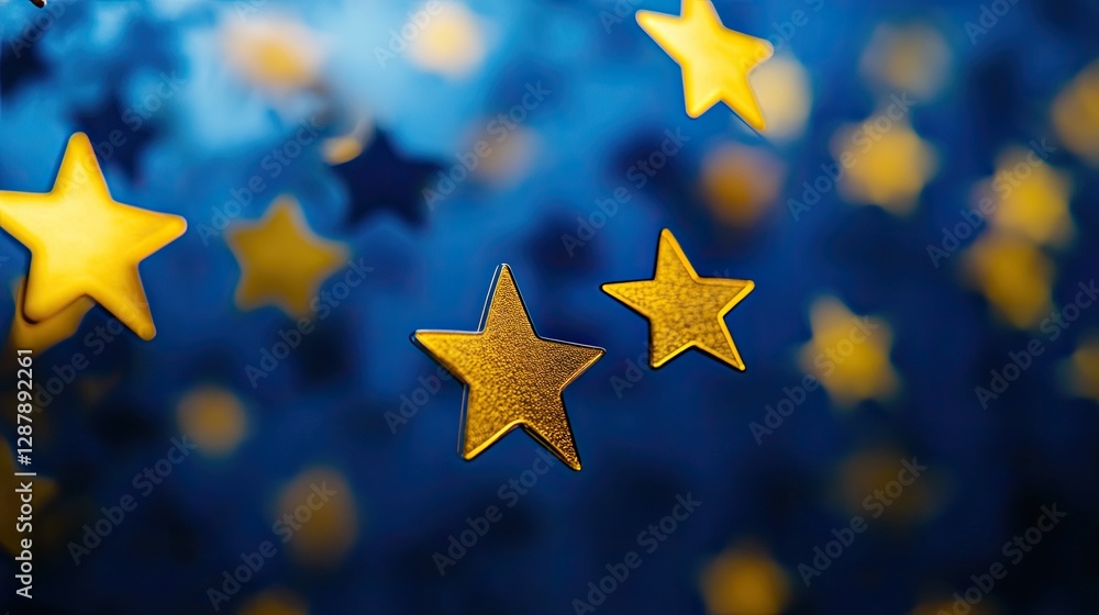 A conceptual image of floating rating stars, representing customer feedback and service quality. A conceptual image of floating rating stars, representing customer feedback and service quality.