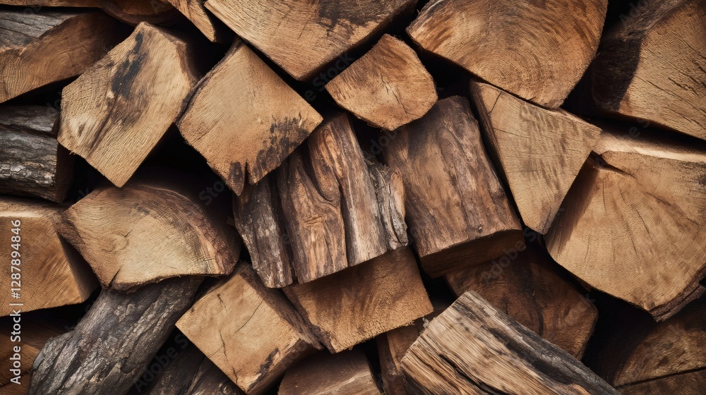 Stack of firewood logs creating a rustic background texture Stack of firewood logs creating a rustic background texture