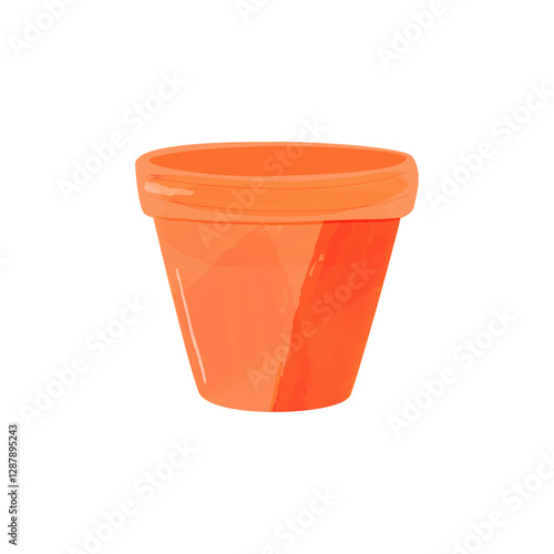 Stylish orange flower pot