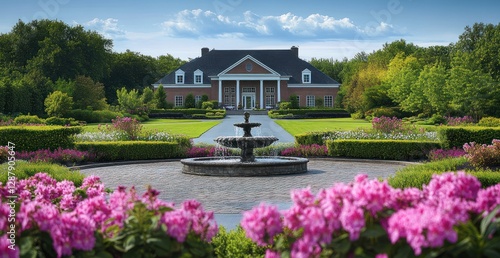 Magnificent Estate with Lush Gardens and Fountain