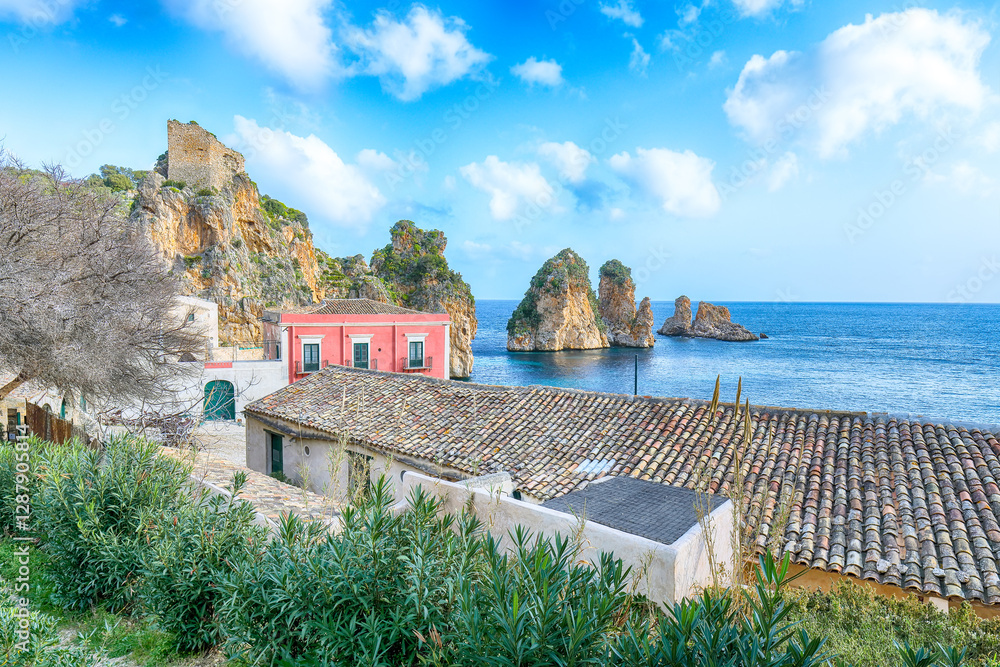 Superb scene of Tonnara di Scopello.