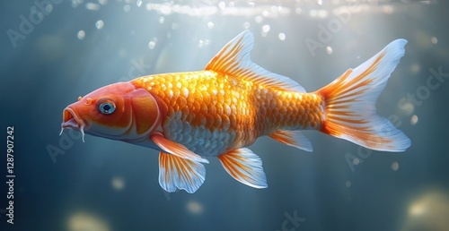 Stunning Koi Fish Underwater: A Captivating Aquatic Image