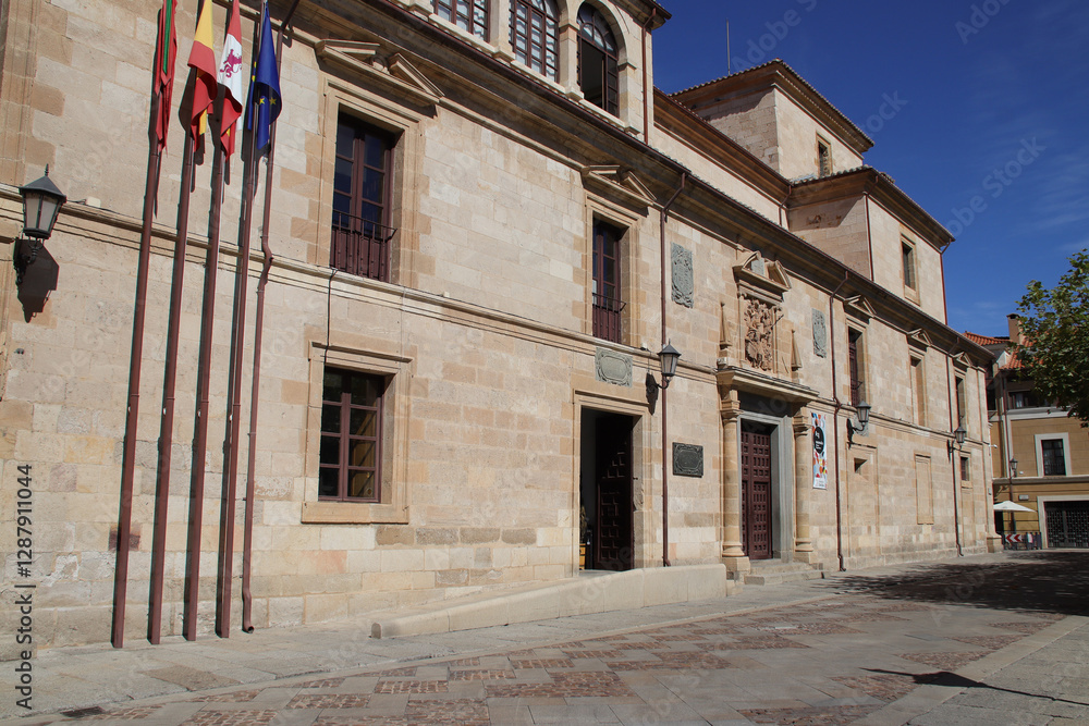 old stone hall (administrative building) in zamora in spain old stone hall (administrative building) in zamora in spain