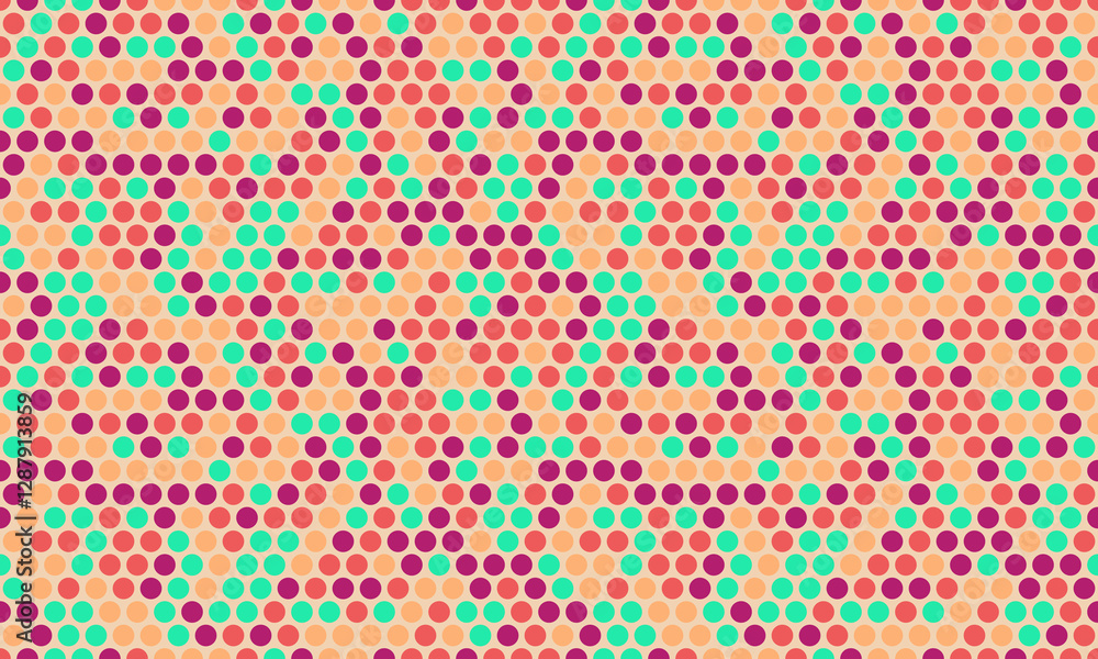 Seamless polka dot vector with geometric circles, perfect for fabric prints, posters, or abstract backgrounds. Trendy pattern for wallpapers and textile designs. Seamless polka dot vector with geometric circles, perfect for fabric prints, posters, or abstract backgrounds. Trendy pattern for wallpapers and textile designs.