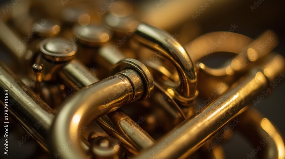 Fototapeta premium Polished Brass Instrument Close-up