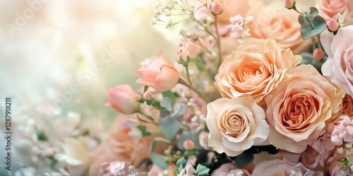 Soft and dreamy bouquet for decorative elements.