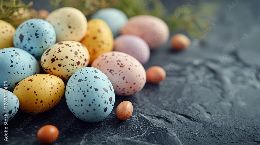 Obraz premium easter eggs in a nest