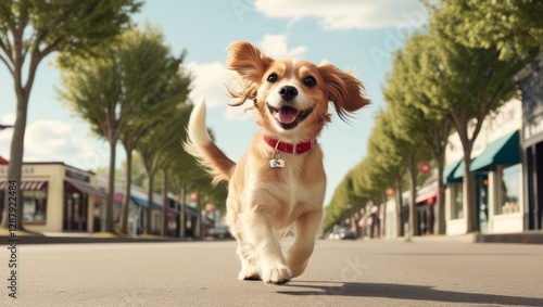 Wallpaper Mural cute puppies running or playing around in the middle of city Torontodigital.ca