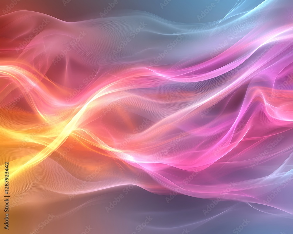 Naklejka premium Abstract Colorful Flowing Lines