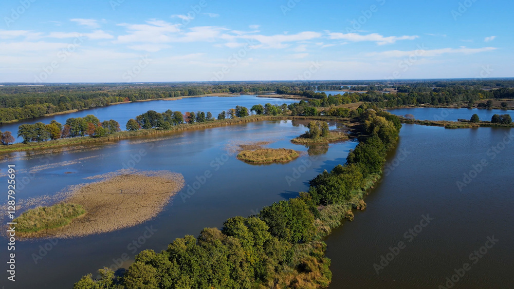 lakes autumn view from above landscape lakes autumn view from above landscape