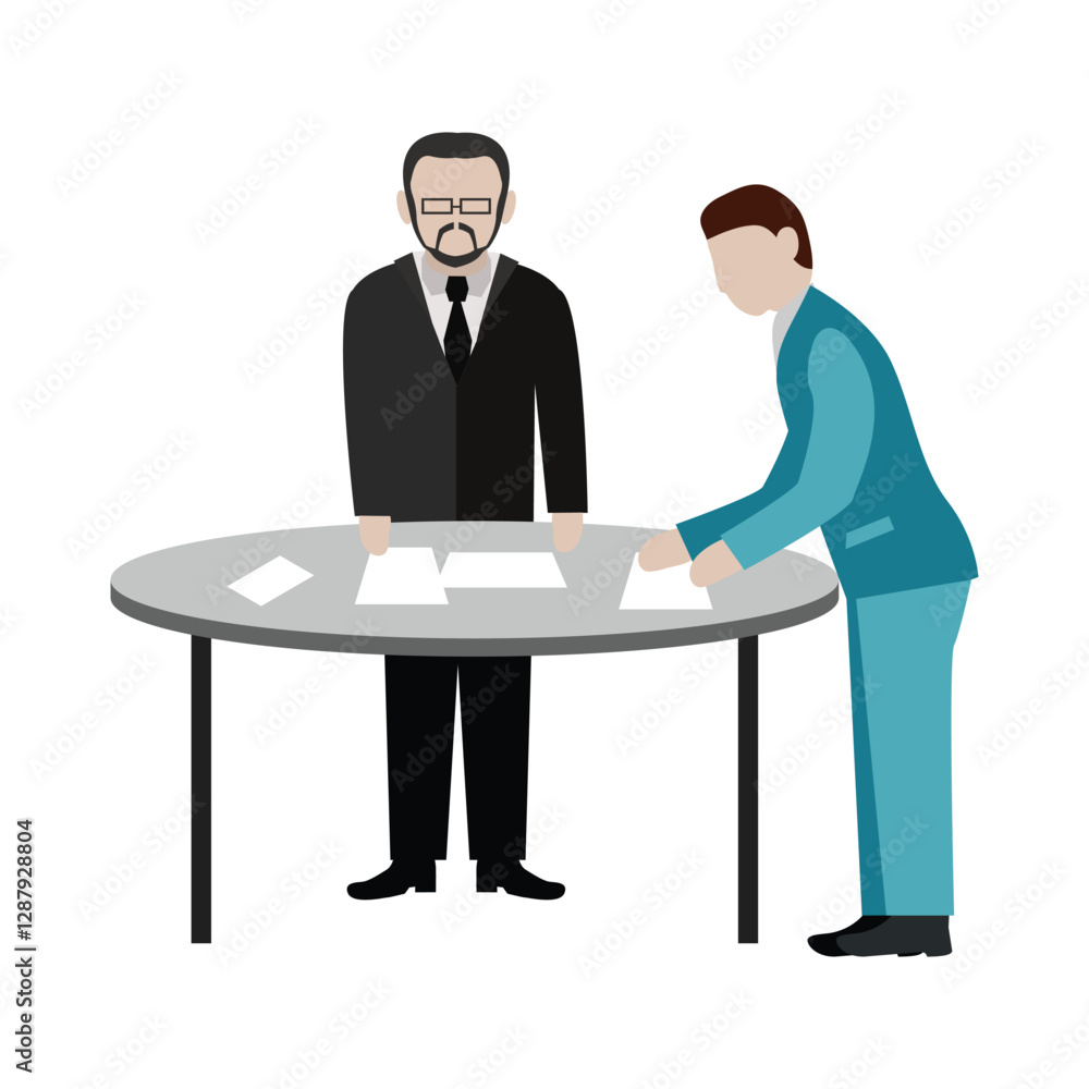 Business Character Put File On Table Business Character Put File On Table