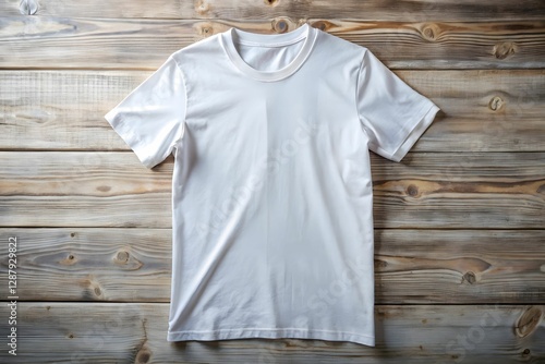 Wallpaper Mural White Crew Neck T-Shirt Mockup Torontodigital.ca