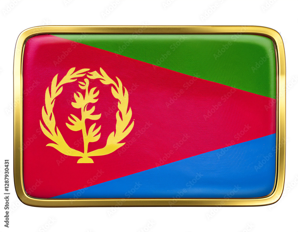 エリトリアの国旗のブローチ。白背景。(Eritrea flag brooch on white background.)
エリトリアの国旗のブローチ。白背景。(Eritrea flag brooch on white background.)