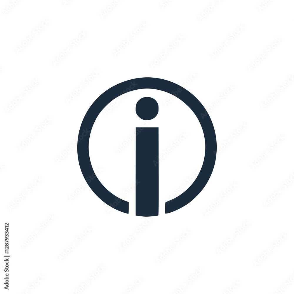 letter I circle minimalism logo vector illustration template design letter I circle minimalism logo vector illustration template design