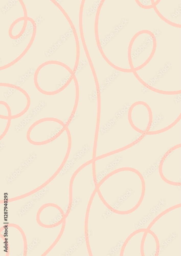 Pastel coloured abstract background with hand drawn swirly lines design Pastel coloured abstract background with hand drawn swirly lines design