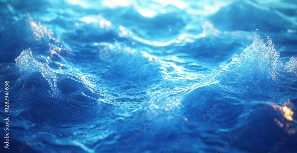 Fototapeta premium Ocean Waves: A Symphony of Blue