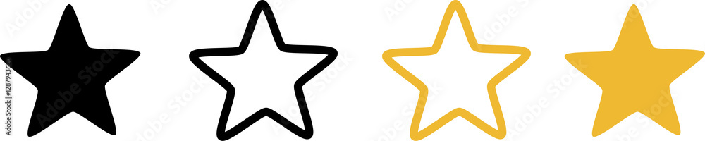 Star. Stars rating. Set of five stars yellow and black color. Quality symbol. Feedback concept. Linear design. Stars png icons isolated on transparent background. png illustration Star. Stars rating. Set of five stars yellow and black color. Quality symbol. Feedback concept. Linear design. Stars png icons isolated on transparent background. png illustration