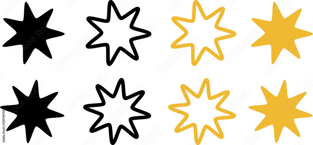 Star. Stars rating. Set of five stars yellow and black color. Quality symbol. Feedback concept. Linear design. Stars png icons isolated on transparent background. png illustration Star. Stars rating. Set of five stars yellow and black color. Quality symbol. Feedback concept. Linear design. Stars png icons isolated on transparent background. png illustration