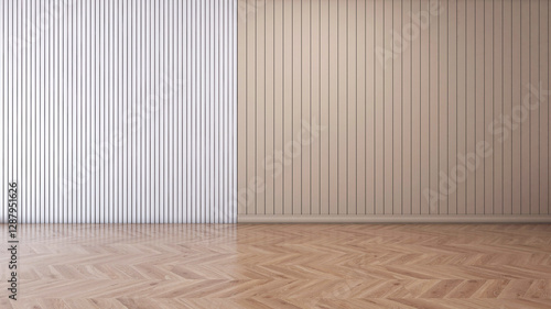 Empty room with Wall Background. 3D illustration, 3D rendering