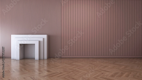 Empty room with Wall Background. 3D illustration, 3D rendering