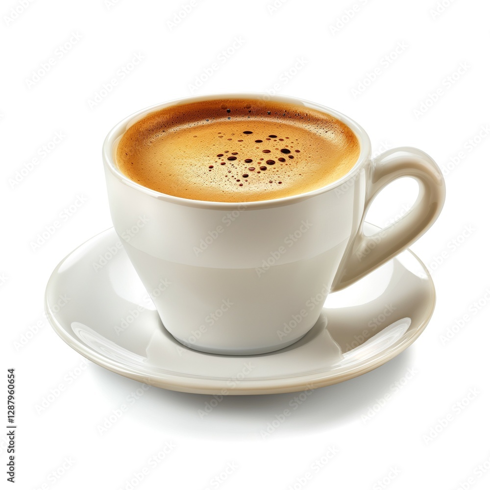A steaming cup of coffee in a minimalist white mug on a saucer, inviting and warm. A steaming cup of coffee in a minimalist white mug on a saucer, inviting and warm.
