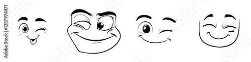 An emoticon conveying angry disbelief, a sad and isolated icon that's also distrusted, is on display, alongside a modern emoji that's uninterested or disinterested, showing no emotion, and an