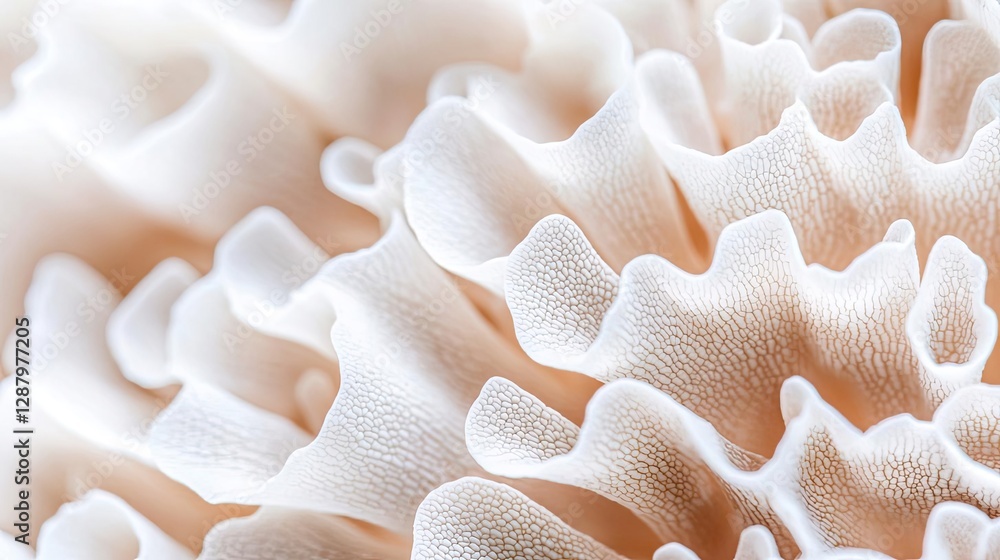 Ocean acidification concept. Close-up of a delicate coral structure with intricate textures and soft colors. Ocean acidification concept. Close-up of a delicate coral structure with intricate textures and soft colors.