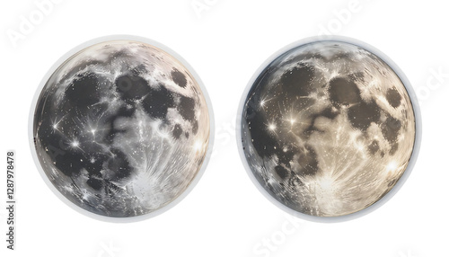 Two Moon Phases, Celestial Art Print - Mystical/Spiritual themes