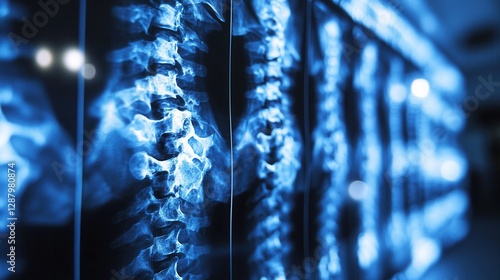 Detailed X Ray Spine Image Medical Diagnostic Image Report