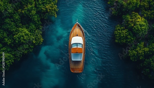 Wallpaper Mural Luxurious Yacht Navigating Tropical Waterways Torontodigital.ca