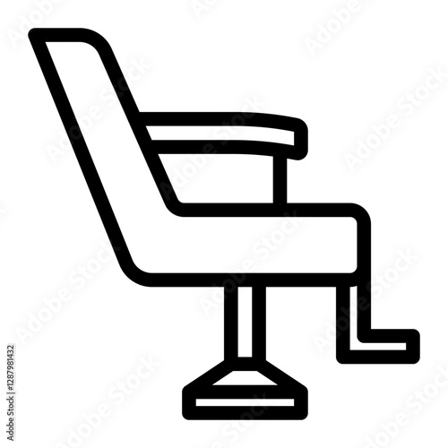 Hair salon chair icon